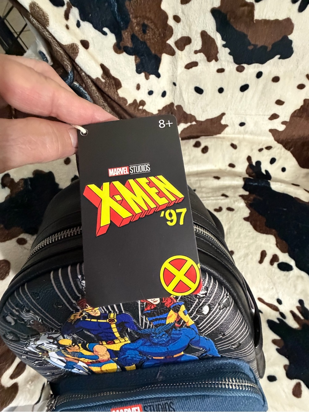 Loungefly X-Men '97 Denim-Style Backpack - Blue, Yellow, Red - Picture 2 of 6